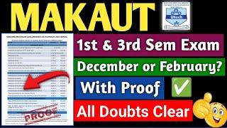 Makaut 1st and 3rd semester Exam DateWith proof| #makaut