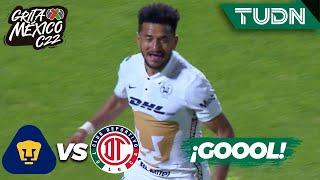 ¡GOLAZO BRUTAL! Rogério hace el gol de la jornada | Pumas 3-0 Toluca | Grita México C22 - J1 | TUDN