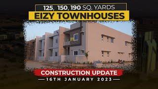 Eizy Townhouses | Construction Update | 14th January 2023 | DHA City Karachi