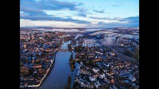 Bewdley floods 2021, Beale's corner breached, River Severn, Worcestershire,Flooding 2021,Drone film