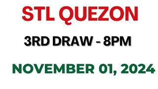 STL Quezon 3rd draw result today live 01 November 2024