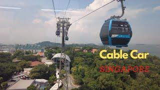 Cable Car  - Singapore Mount Faber to Sentosa Island  4K | Singapore Sentosa Line Cable Car