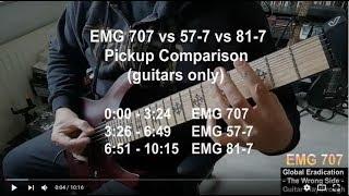 EMG 707 vs 57-7 vs 81-7 Pickup Comparison (guitars only)