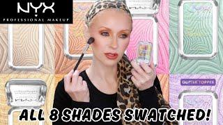 OMG! NEW NYX BUTTERMELT HIGHLIGHTERS SWATCHED | ALL 8 SHADES!