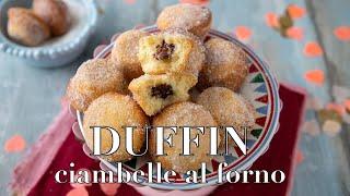 DUFFIN ALLA NUTELLA Ricetta per CIAMBELLE DONUTS AL FORNO nello stampo da Muffin - Chiarapassion