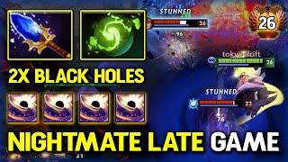 LATE GAME NIGHTMARE OFFLANE Enigma With Aghs Scepter + Refresher Orb Build Beautiful 2x Black Holes