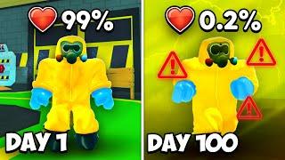 I Survived 100 Days in EXTREME Nuclear Wasteland in Roblox!