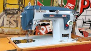 Demonstrating a Janome New Home Model 532 Semi Industrial Sewing Machine