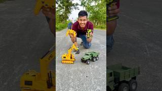 Remote control Army Truck and RC Excavator Unboxing and testing #rcexcavator