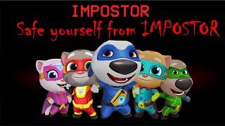 IMPOSTOR BATTLE~Talking Tom Hero Dash- AMONG US FUNNY