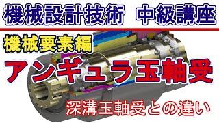 機械設計技術 アンギュラ玉軸受 ベアリングの仕組みと機能 深溝玉軸受との違い 接触角の意味と使い方 背面合わせと正面合わせ