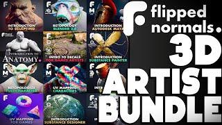 FlippedNormals Become a 3D Artist Course Bundle - Learn Max, Maya, Blender, Zbrush and More!