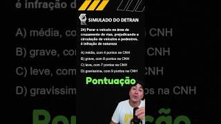 Simulado Detran - Legislação de trânsito #detran #autoescola #cnh #legislaçãodetrânsito