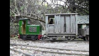 Peckforton Light Railway - HGLW loco pottering around the sawmill sidings