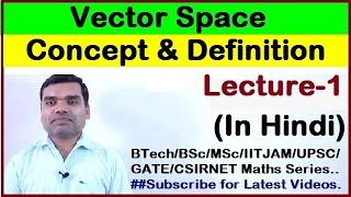 Vector Space - concept and definition in Hindi (Lecture 1)