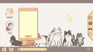 Cute cat computer intro template for free| copyright free template for download