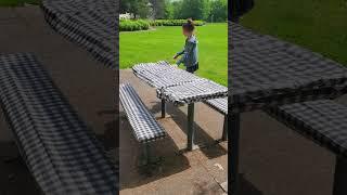 Picnic Table Cover Review - RNOONY Vinyl Fitted 6ft