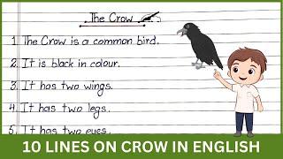 10 lines on The Crow in English | Write 10 lines on the Crow | Write 5 sentences about the crow