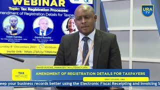 Tax Registration Processes: Amendment of registration details for taxpayers.