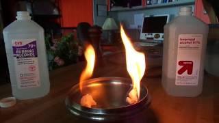 Burn Test - 91% Isopropyl alcohol vs. 70% Isopropyl alcohol as Fire Dance Fuel