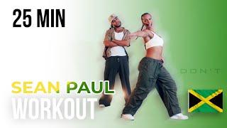 SEAN PAUL WORKOUT | DANCEHALL CARDIO WORKOUT | 25 MINUTES | BURN UP TO 500 CALORIES