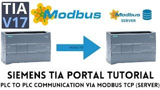 Siemens S7 1200 PLC modbus TCP server tutorial