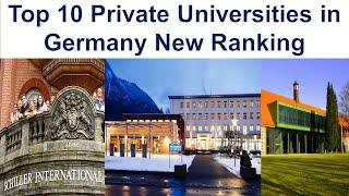 Top 10 Private Universities in Germany New Ranking