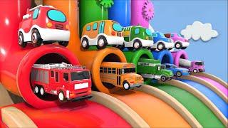 Bingo Song Baby songs Learn vehicle names and color change slide play - Nursery Rhymes & Kids Songs