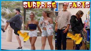 FARTING SURPRISE!!!  (Funny Fart Prank Mashup with Super Stupid Poop & GilstrapTV) 