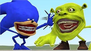 NEW THE SHREK TAPES VS THE SONIC TAPES FAMILY In Garry's Mod