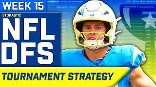 NFL DFS Sims Tournament Strategy Week 15 | NFL DFS Strategy