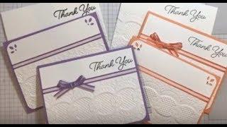 Embossed Note & Thank You Cards