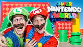 Mario & Luigi Visit Super Nintendo World In Real Life