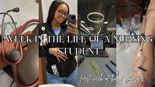 WEEK IN THE LIFE OF A NURSING STUDENT  | maternity lecture, iv skills lab, nurse extern, and more!