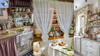 TINY KITCHEN CURTAINS VINTAGE COTTAGE STYLE: Create Cozy Vibe to Upgrade Your Cookery ~DECOR IDEAS