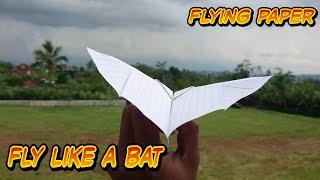 Origami pesawat kertas terbang seperti kelelawar || origami kelelawar || flying paper