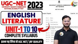 UGC NET ENGLISH Syllabus 2023