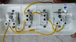 2 Switch 2 Socket Connection, 2 Socket 2 Switch Connection, Electric board connection