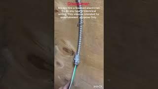 Installing a metal receptacle box and connecting MC/BX cable to it. #electricwiring #wiring