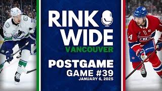 RINK WIDE POST-GAME: Vancouver Canucks at Montreal Canadiens | Game 39 - Jan. 6, 2025