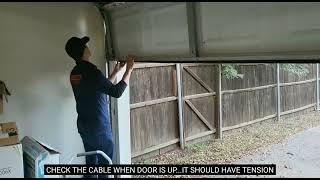 Cable Replacement and Garage Door Off Track - 1st method- SGD