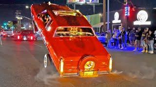 GAS HOPPING CADILLAC LOWRIDER HITTING BACK BUMPER