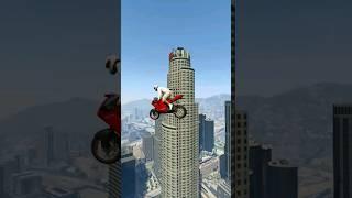 FRANKLIN BIKE JUMP FROM HIGEST BUILDING #shorts #monsterrxgaming