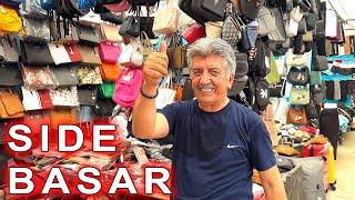 ANTALYA SIDE BASAR. Side Samstag markt stadt. Türkei 2024 4K  #Antalya #bazaar #sideturkey