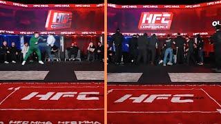 Two RUSSIAN fighters COMPLETELY lose control during press conference | HFC