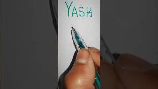 how to draw yash name logo easy #shorts #viralshorts #logo #yash #name #art