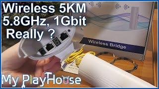 Cheap Wireless Bridge 5.8Ghz 5KM 1000Mbps - 1260