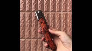 Push Button Automatic Knife with Wood Handle