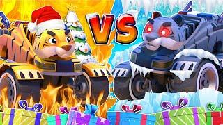 Ice EVIL TWIN VS Fire POLICE Hero Who will win? | Kids Cartoon | Christmas Story AnimaCars