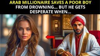 ARAB MILLIONAIRE SAVES POOR BOY FROM DROWNING. WHEN HIS MOTHER ARRIVES, HE...